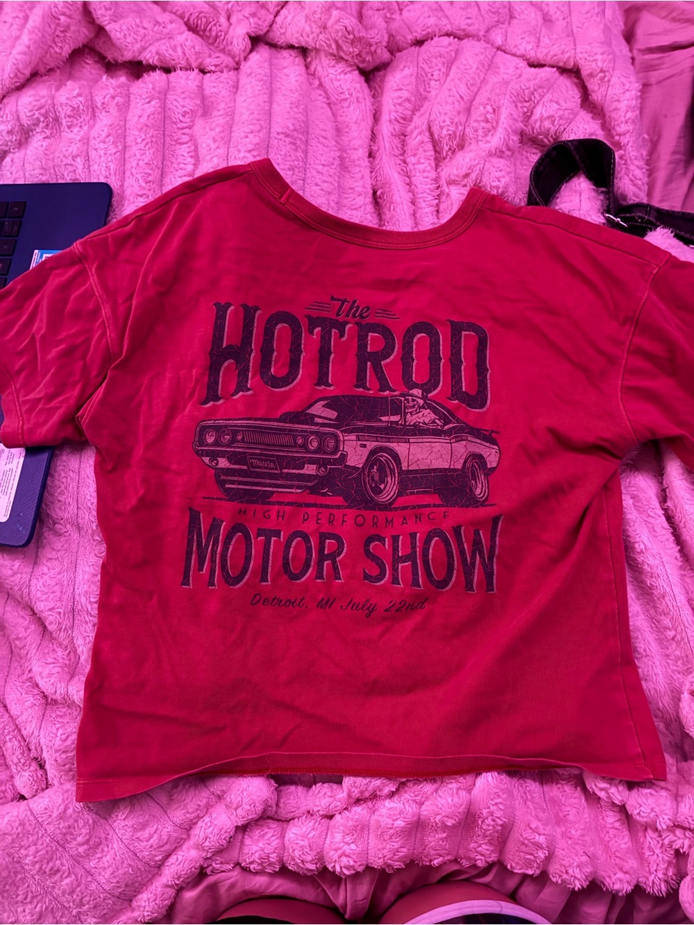 Hotrod Motor Show Graphic Tee - Red - Picture 1 of 3